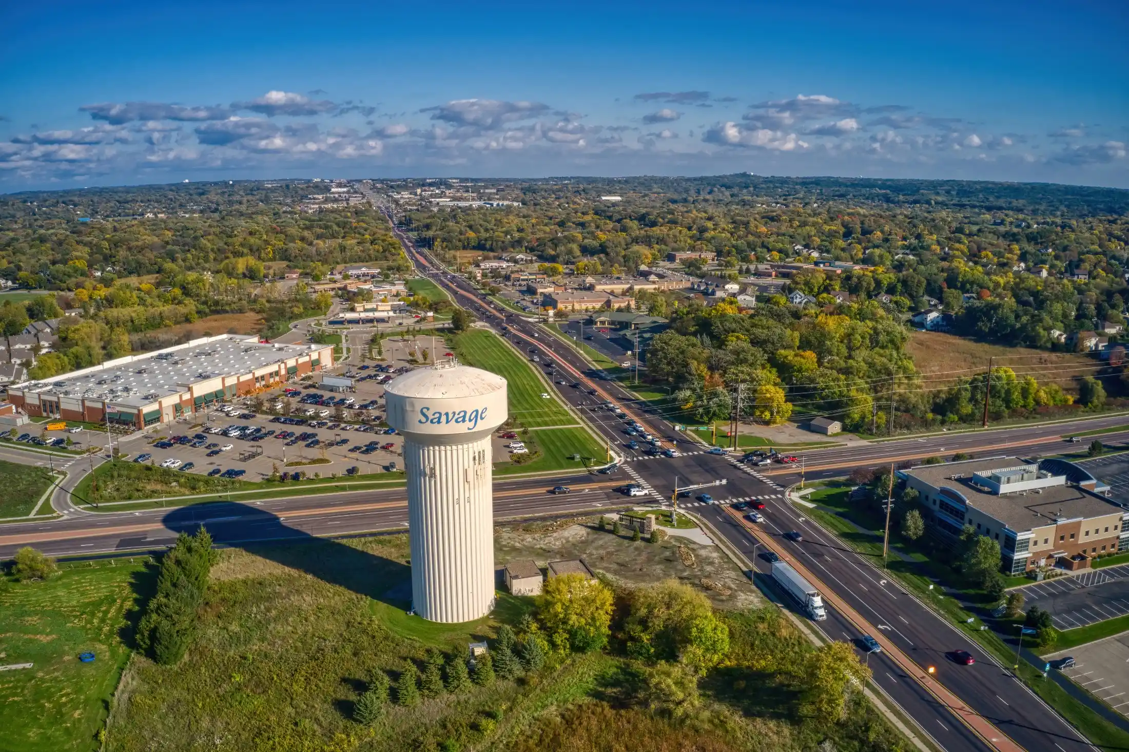 Arial view of Savage Minnesota