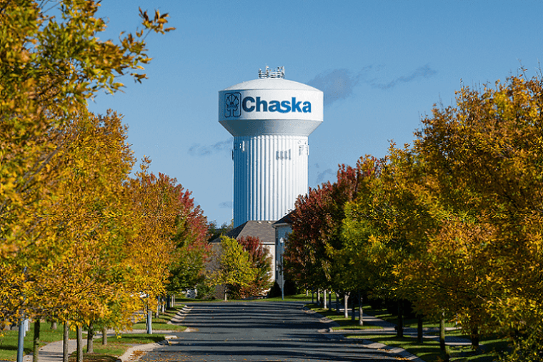 Chaska Minnesota arial view