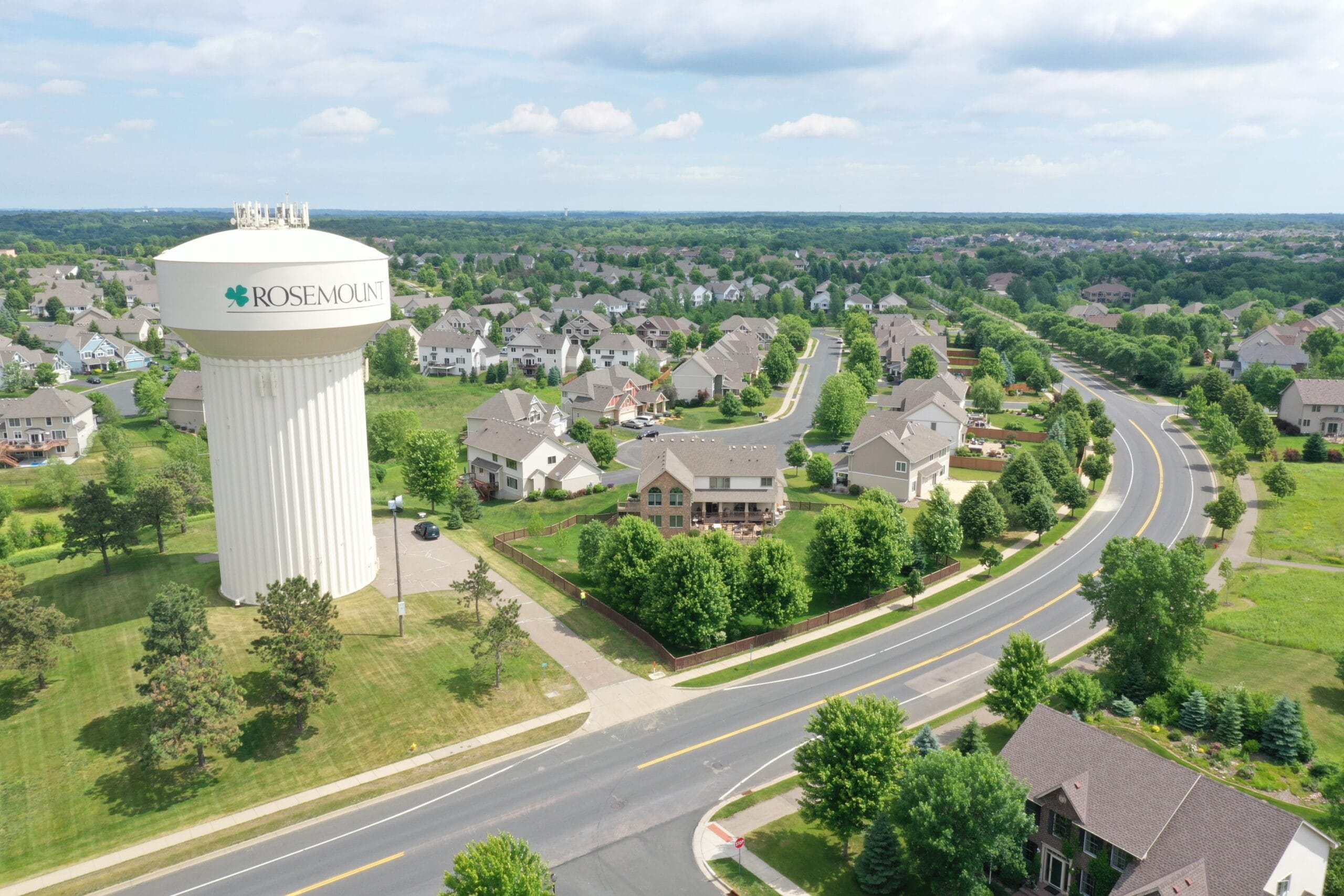Rosemount Minnesota arial view