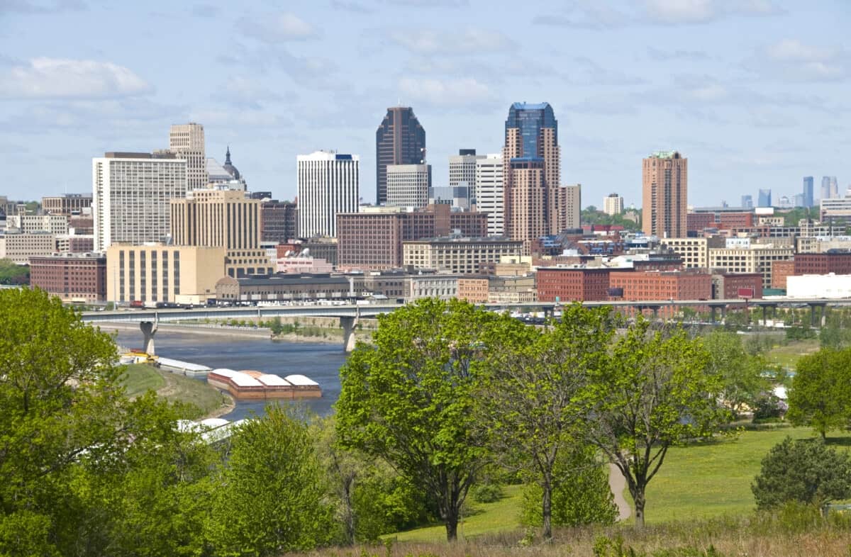 St. Paul Minnesota arial view