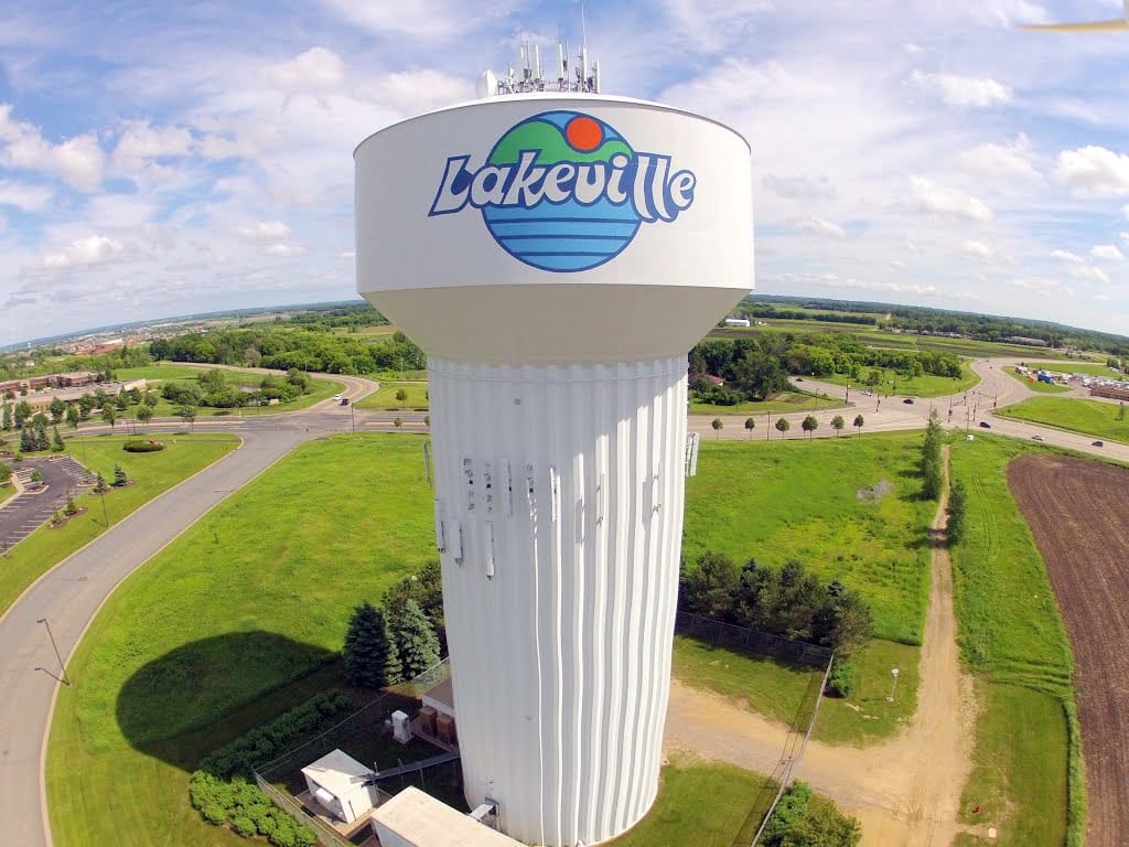 Lakeville Minnesota water tower